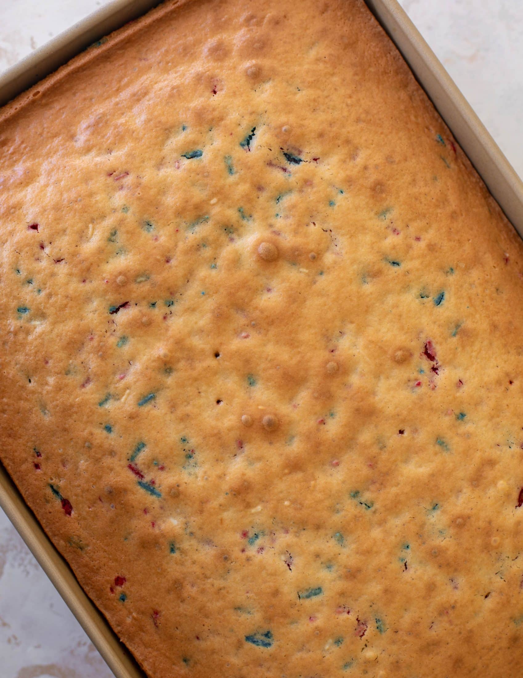 funfetti flag cake