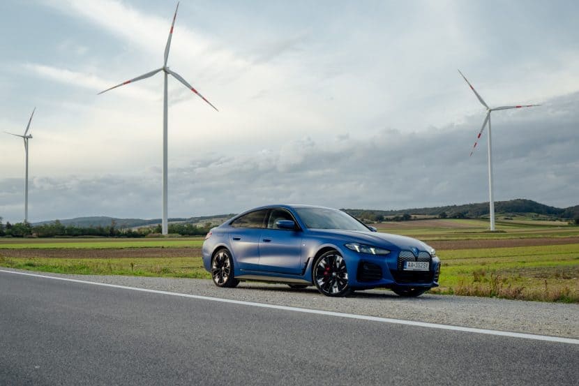 BMW i4 on the road