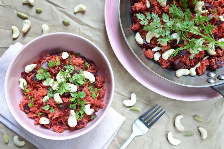 Easy Spiced Beet Pilau