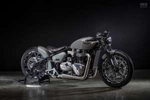 A custom Triumph Bobber hardtail by Krugger